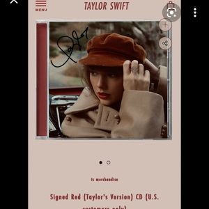 ISO SIGNED RED TV WITH RED CONFETTI